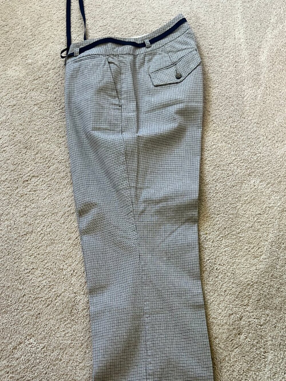 Tommy Hilfiger Austin Fit Houndstooth Women's Ribbon Tie-Waist Pants - Picture 10 of 16